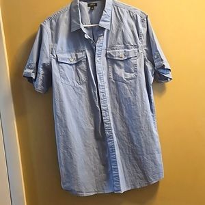 Mens short sleeve button up shirt